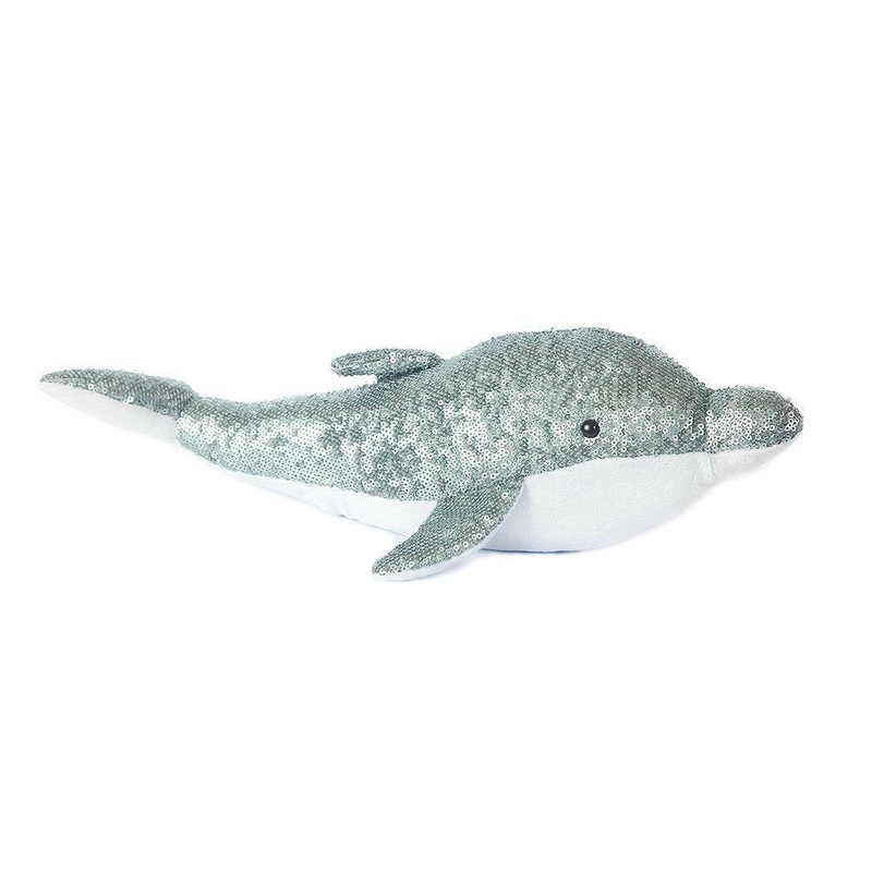 Sequin Dolphin Stuffed Toy Blue