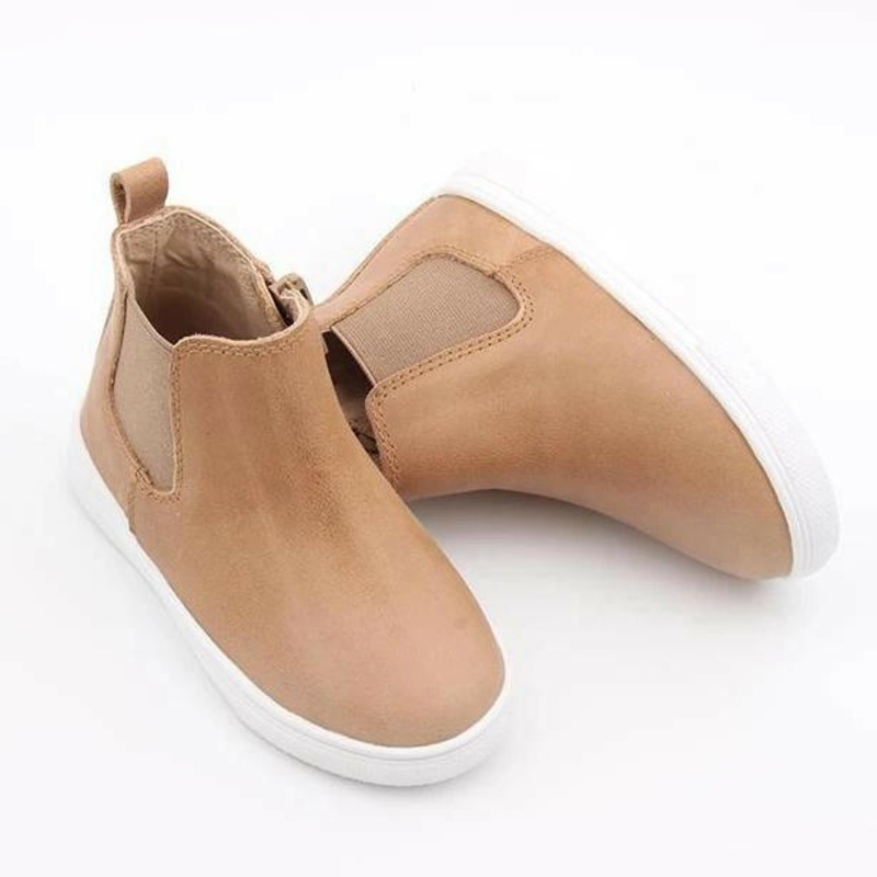 Waxed Leather Chelsea Boot | Color 'Sedona Brown' | Hard Sole 5 (12 - 18 months)