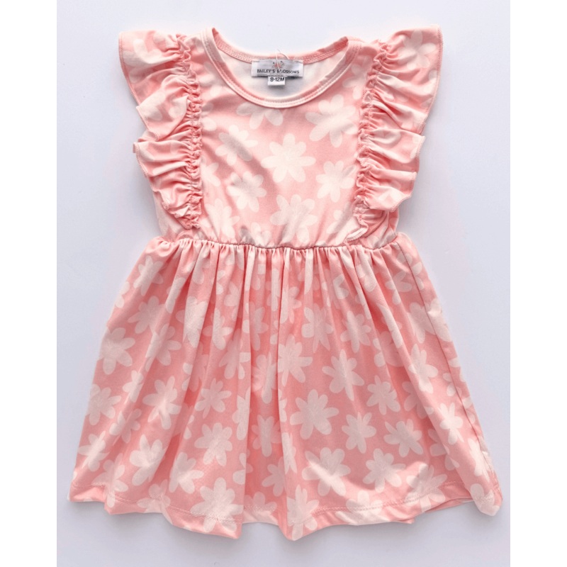 Zoey Ruffle Play Dress - Pink Floral 0-3months