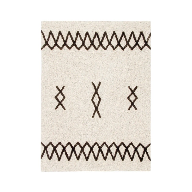 WASHABLE RUG ATLAS NATURAL-BLACK 120 x 160 cm NATURAL-BLACK