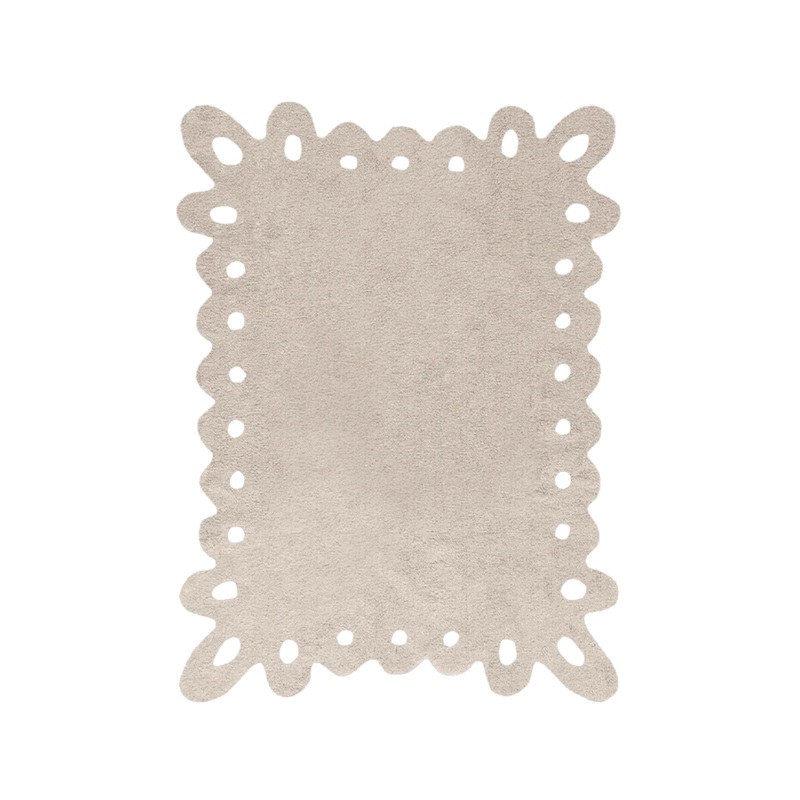 WASHABLE RUG LACE BEIGE 120 x 160 cm Beige