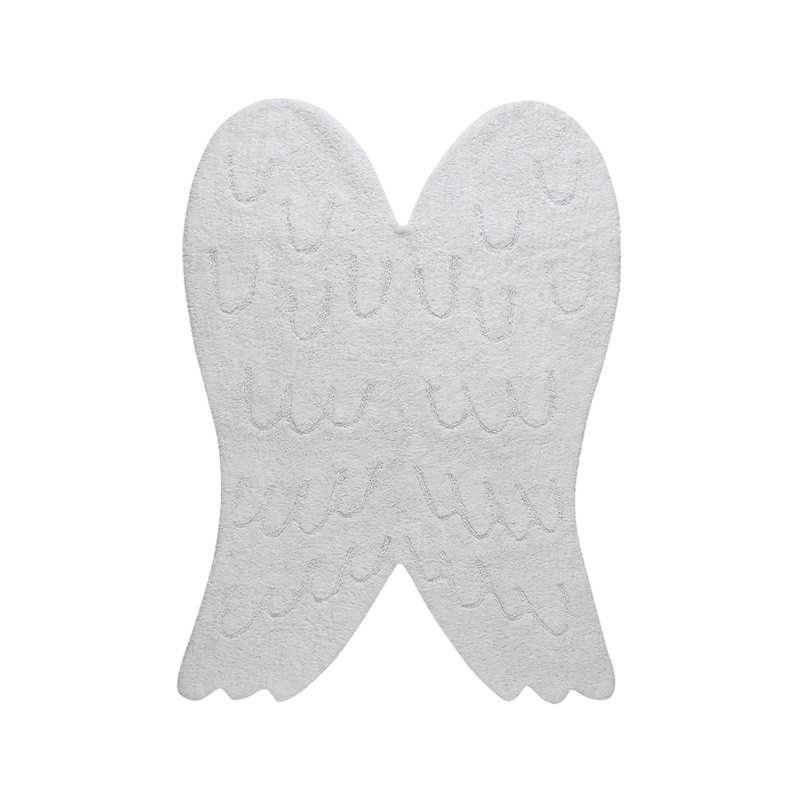 WASHABLE RUG SILHOUETTE WING 120 x 160 cm White