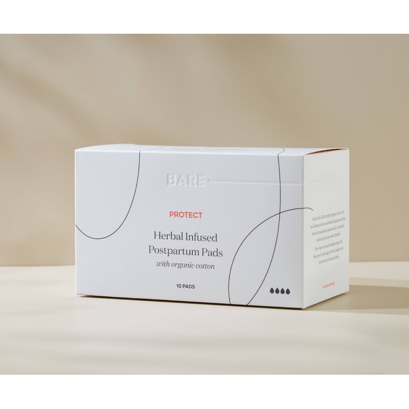 Bare Mum - Herbal Infused Postpartum Pads 10 Pack