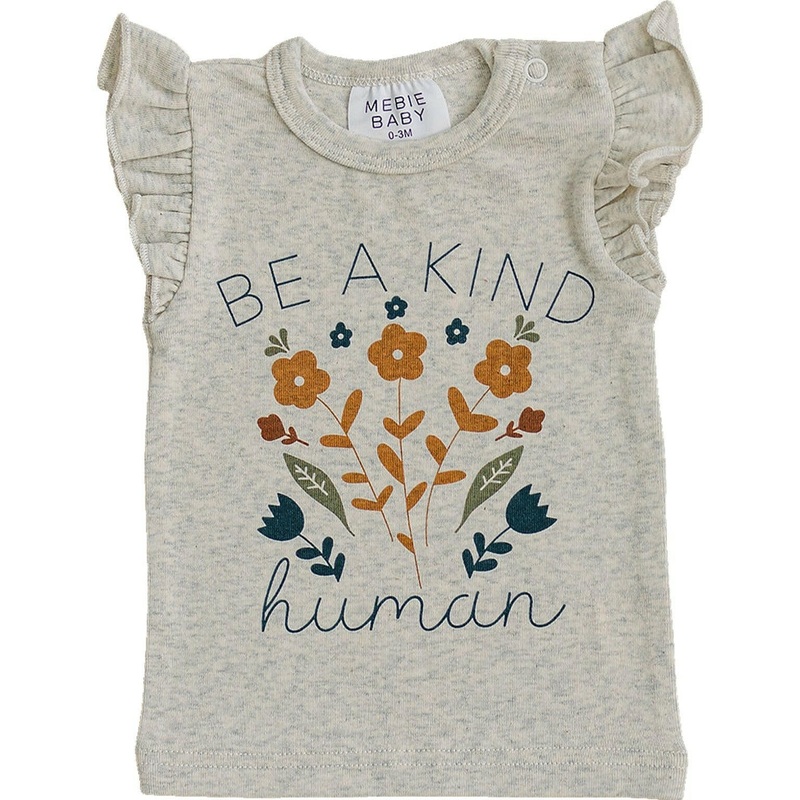 Be A Kind Human Ruffle Tee 0-3