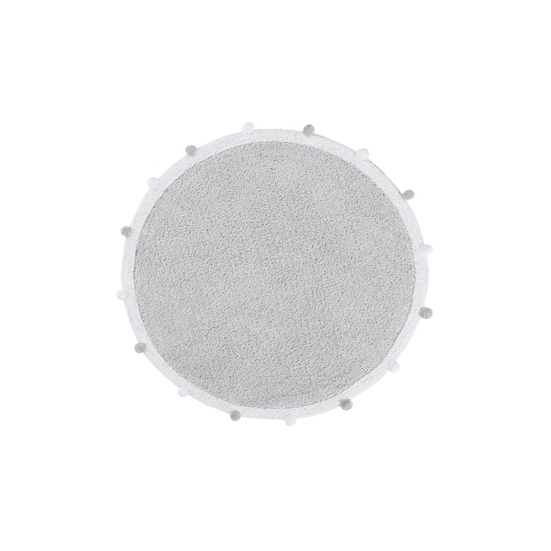 WASHABLE RUG BUBBLY LIGHT GREY - WHITE 120 cm Light grey