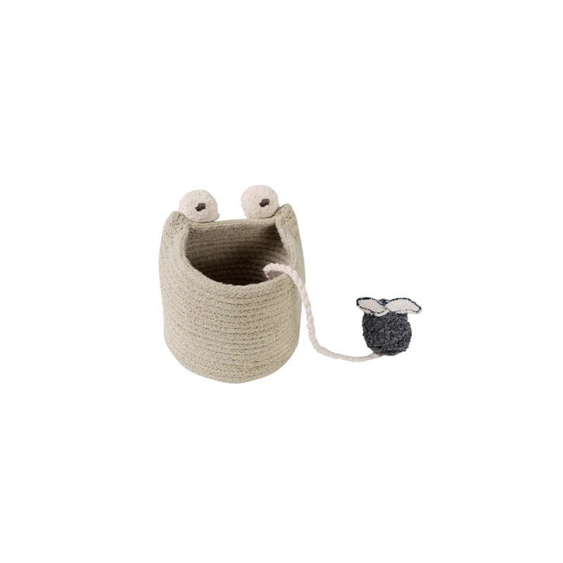 CUP & BALL TOY BABY FROG 10 x 9 cm Dark grey