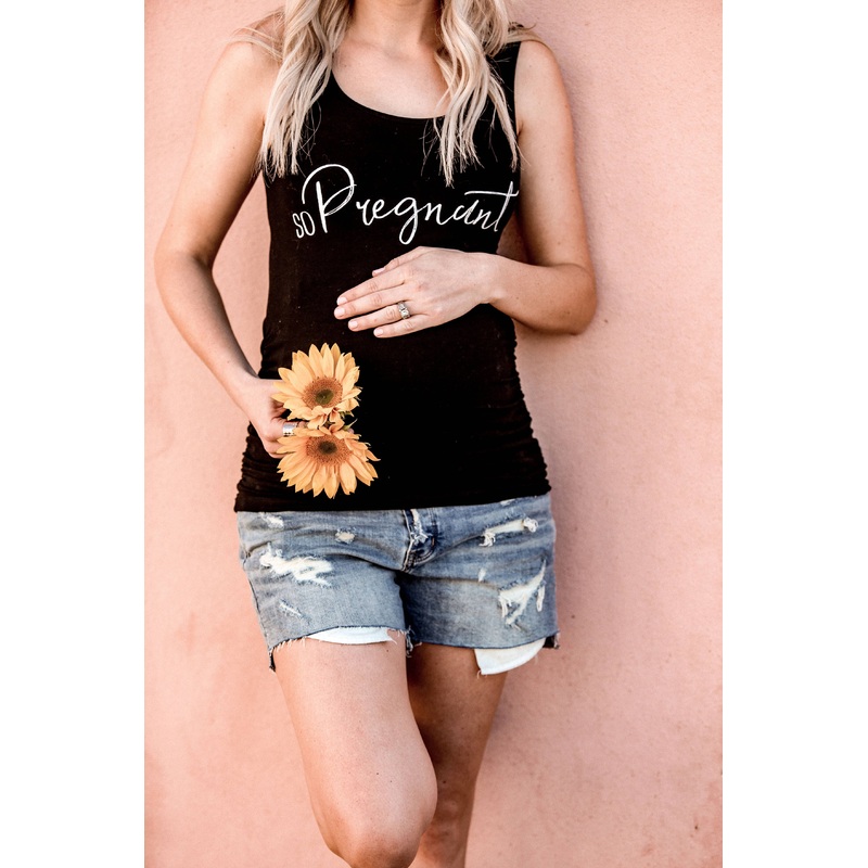 to: little arrows - So Pregnant Maternity Tank, Maternity Shirt, Pregnancy: XS