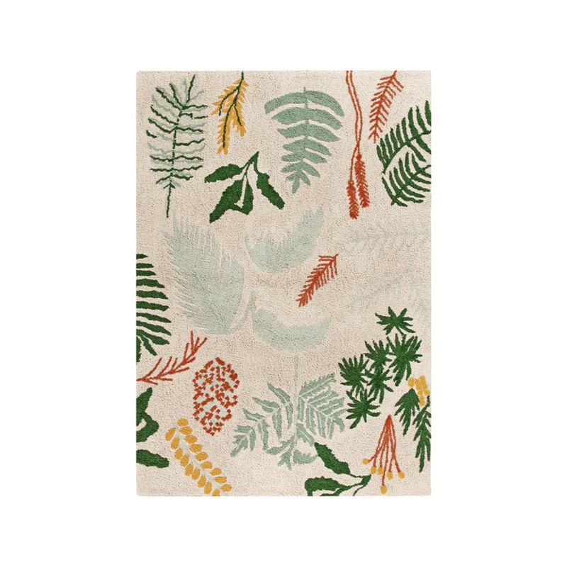 WASHABLE RUG BOTANIC PLANTS 140 x 200 cm