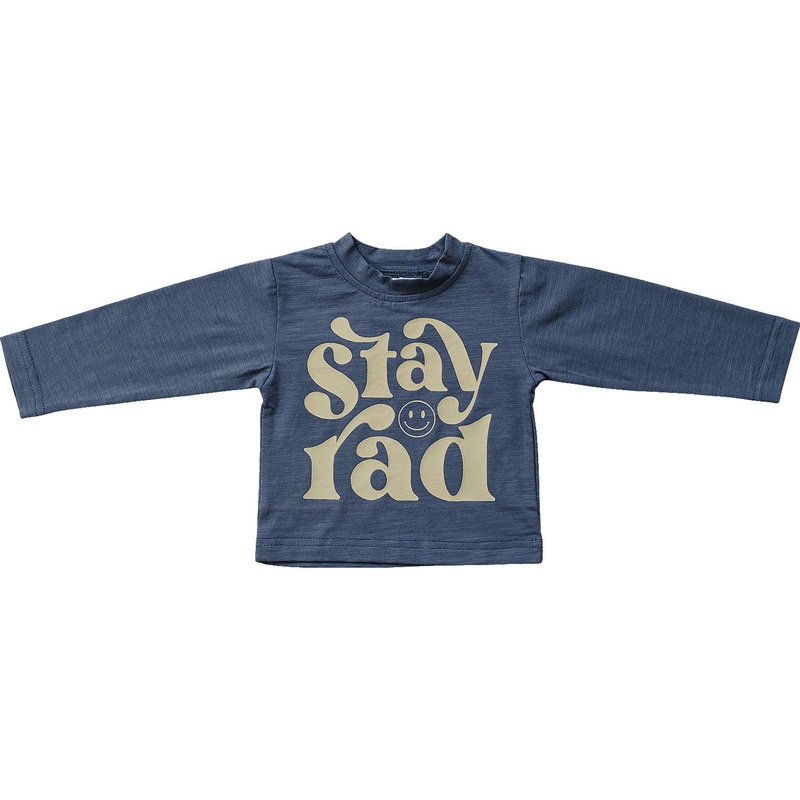 Stay Rad Long Sleeve Cotton Tee 0-3