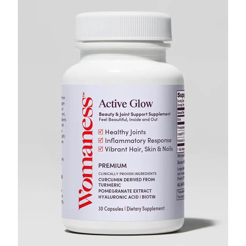 Womaness - Active Glow - Beauty & Joint Support Supplement: 30 capsules