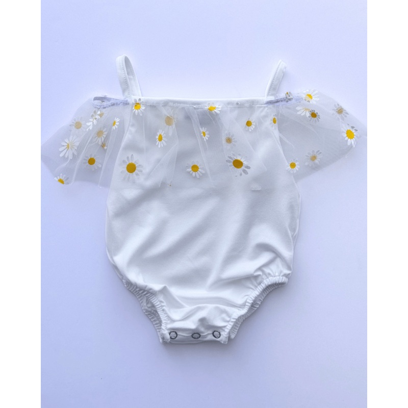 Bristol Applique Off Shoulder Leotard - Pickin' Daisies 0-3months