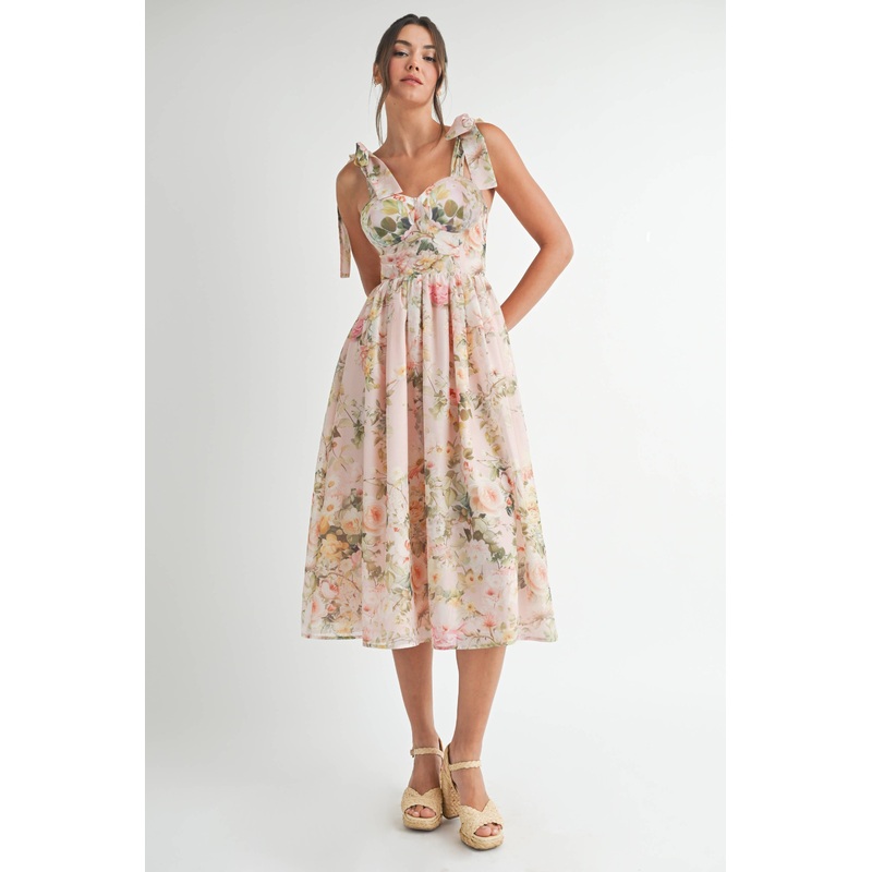 Floral Printed Midi Dress S