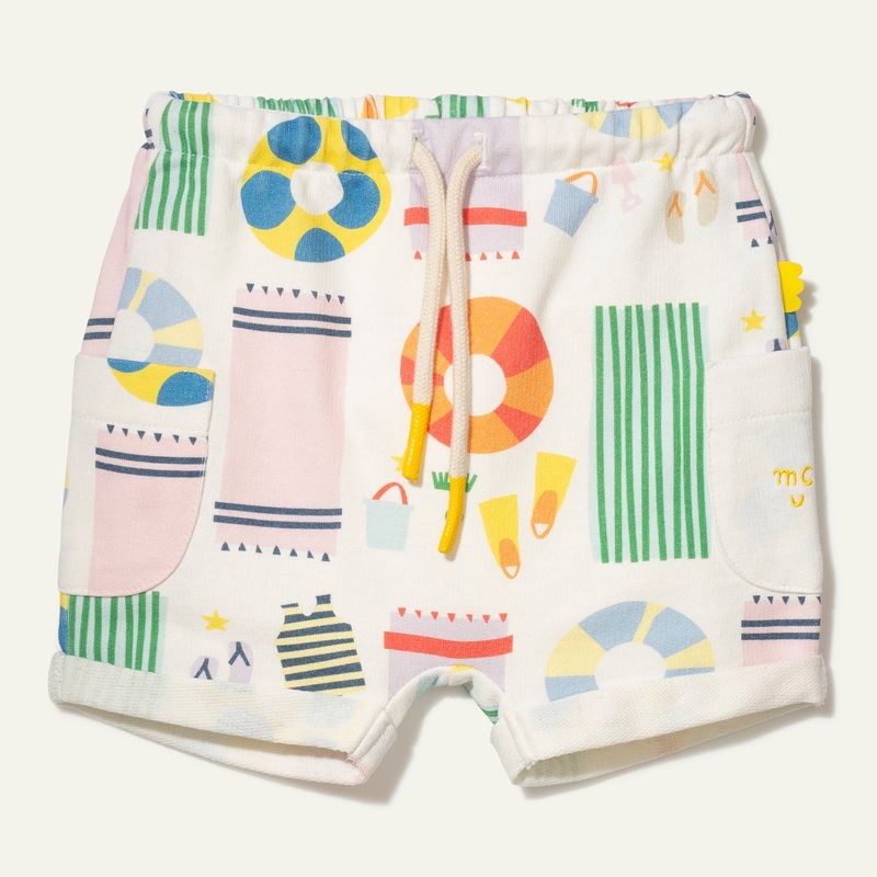 Recycled Cotton Beach Baby Short 03-06M Natural/Beach