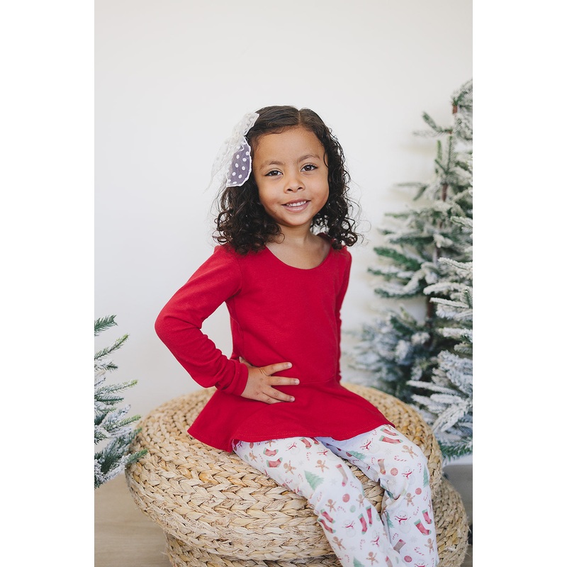 Solid Red Peplum Top 6 Months Classic Tank