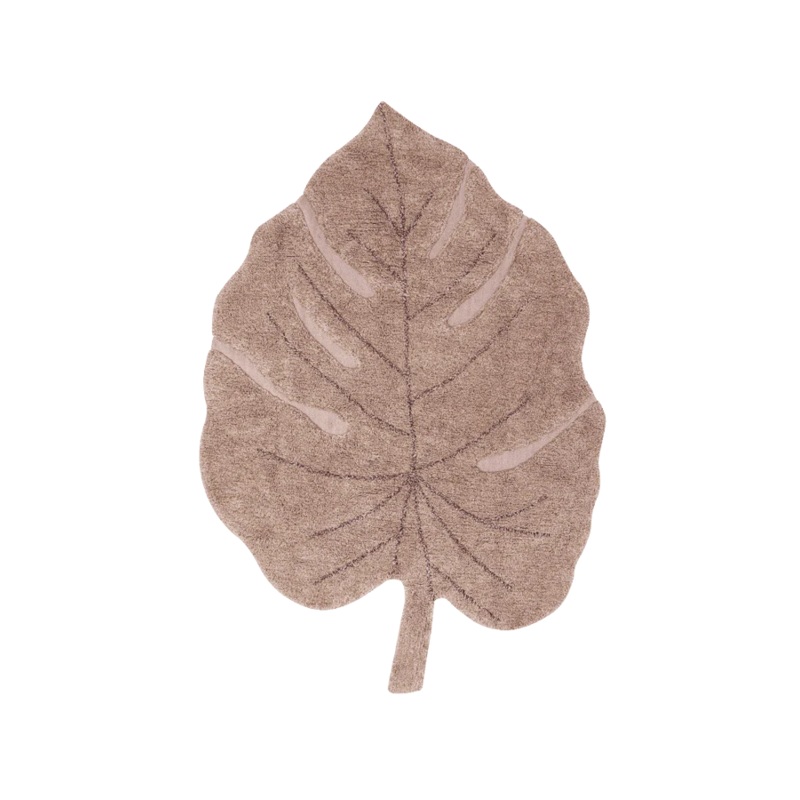 WASHABLE RUG MONSTERA VINTAGE NUDE 120 x 180 cm Vintage-Nude