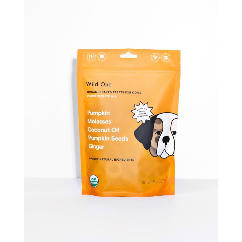 Wild One - OrganicPumpkin Spice Vegan Baked Dog Treats
