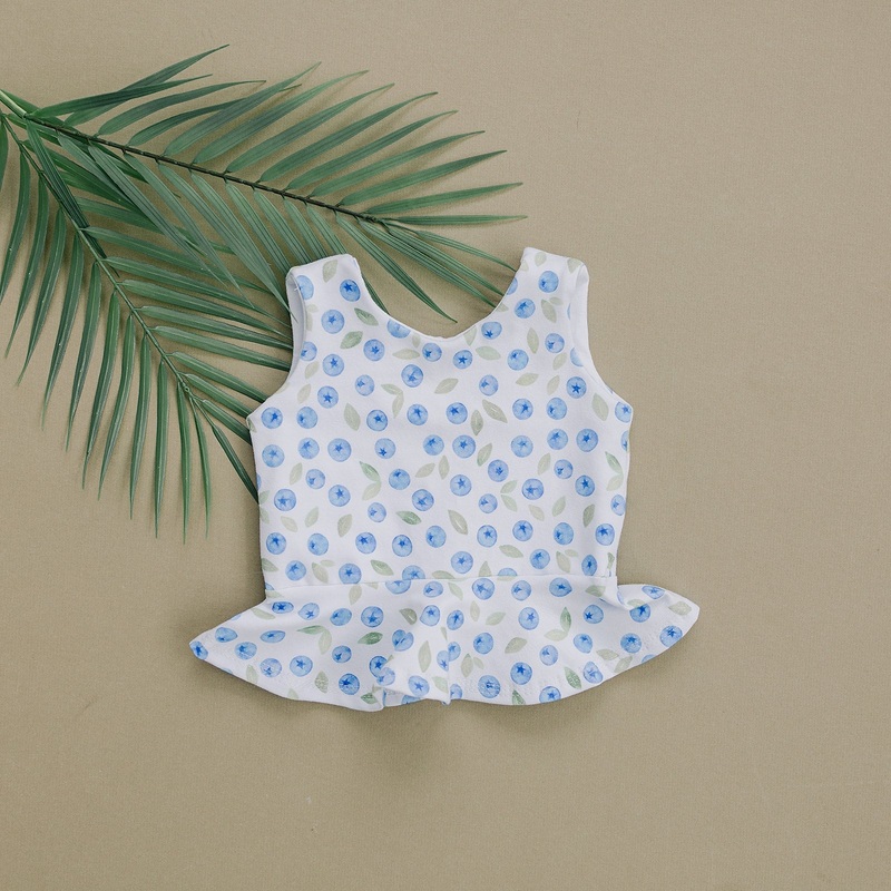 Blueberry Peplum Top 6 Months Classic Tank