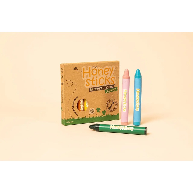 Honeysticks - Honeysticks Jumbo Crayons (8 Pk) - 100% Pure Beeswax Crayons