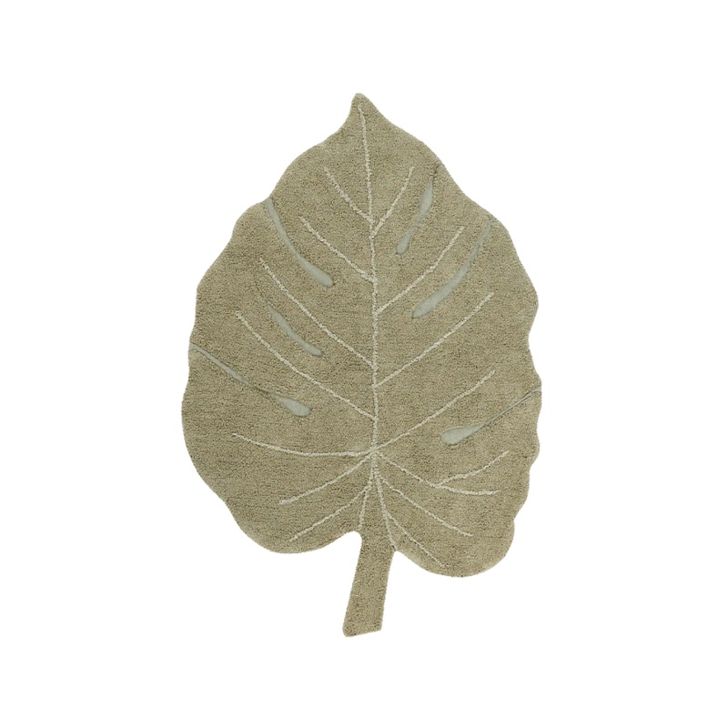 WASHABLE RUG MONSTERA OLIVE 120 x 180 cm Olive
