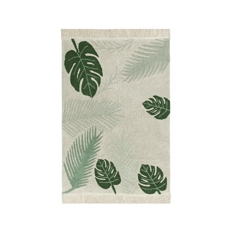 WASHABLE RUG TROPICAL GREEN 140 x 200 cm Green