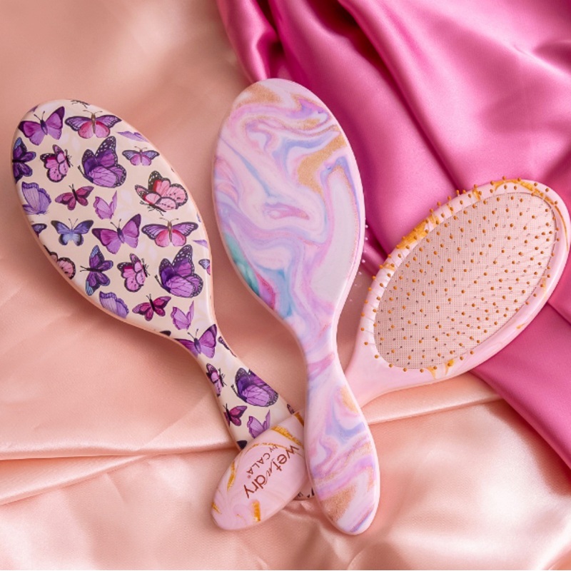 Best Beauty Group - CALA Wet-n-Dry Detangling Hair Brush Celestial