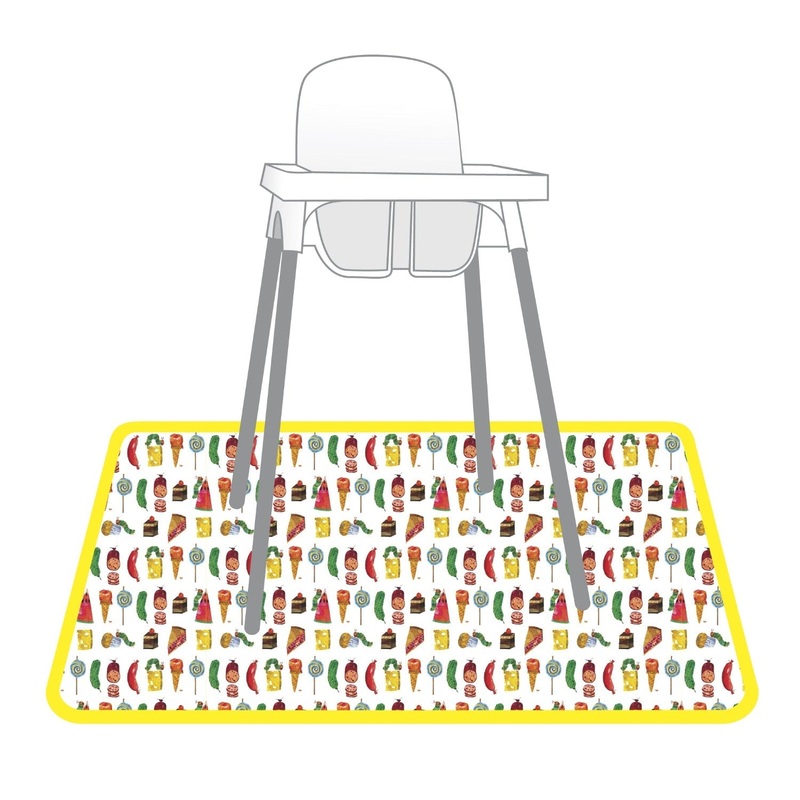 Food Parade Splash Mat - from the World Of Eric Carle - A Waterproof Catch-All for Highchair Spills and More!