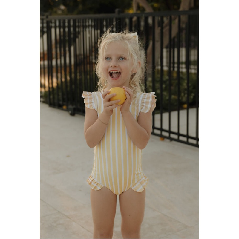 Girl Sleeveless Swimsuit | Sun Rays 0-6 Months