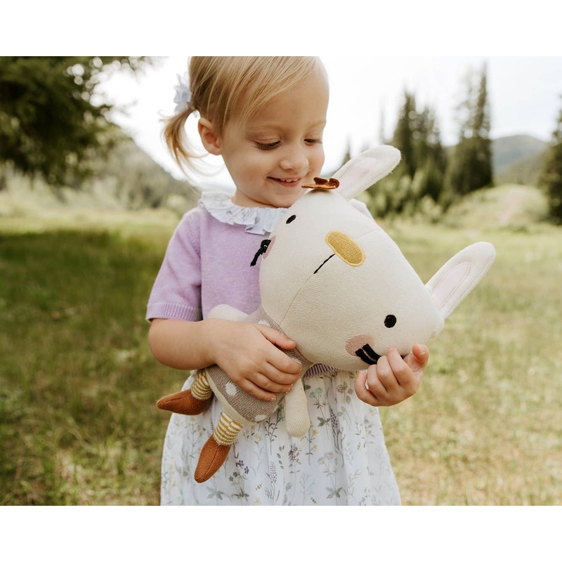 Viverano Organics - Sam Bunny Organic Cotton Stuffed Animal Baby Kid Toy Natural One Size