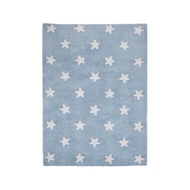 WASHABLE RUG STARS BLUE 120 x 160 cm Blue-White
