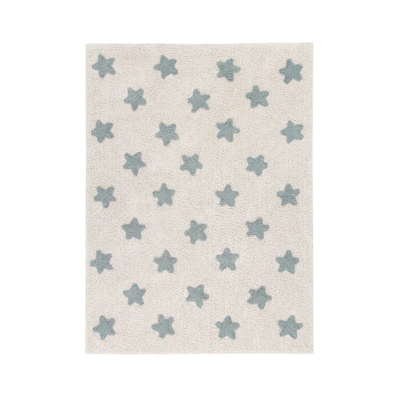 WASHABLE RUG STARS NATURAL-VINTAGE BLUE 120 x 160 cm VINTAGE BLUE