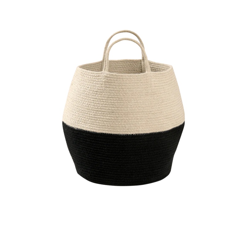 BASKET ZOCO BLACK-NATURAL 35 x 30 cm BLACK-NATURAL