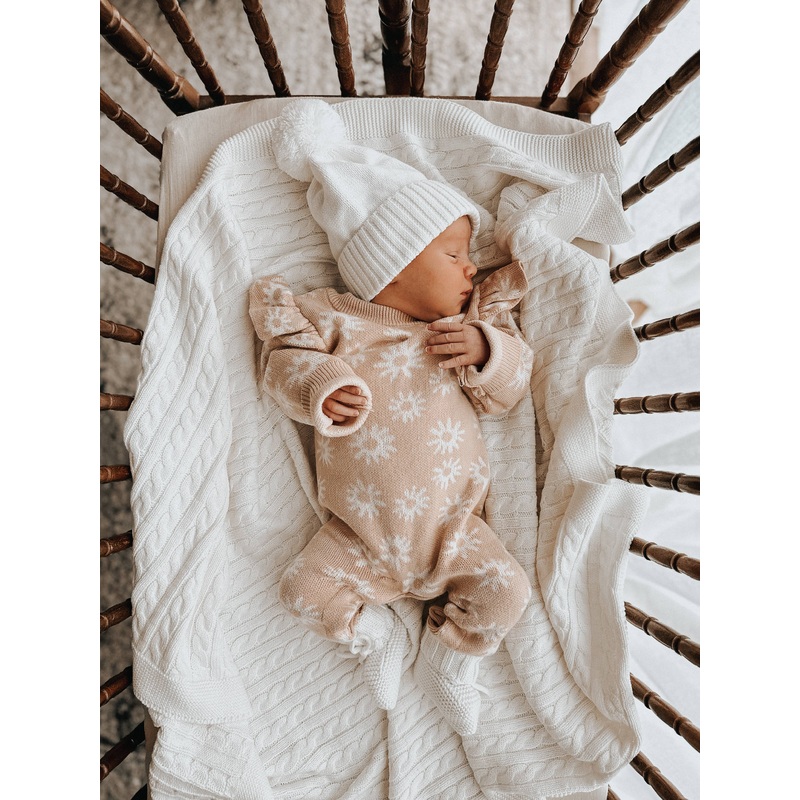 Luna + Luca Floral Jacquard Jumpsuit Newborn