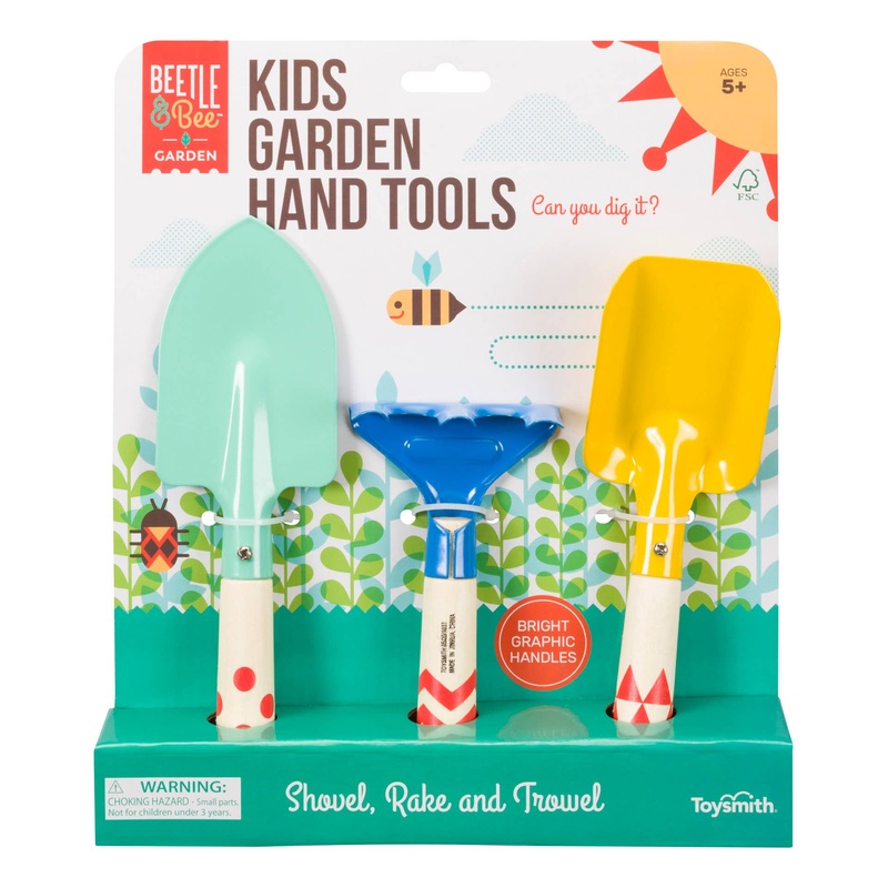 Toysmith - Beetle & Bee Kids Garden Hand Tools