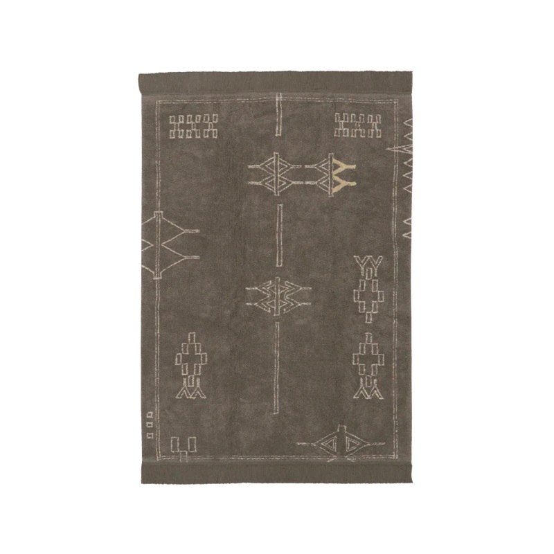 WASHABLE RUG KERMAN BROWN 140 x 200 cm Brown