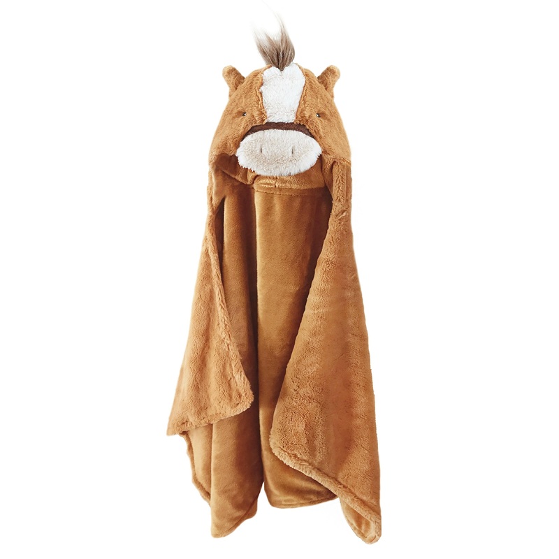 TRUFFLES HORSE  HOODED BLANKET