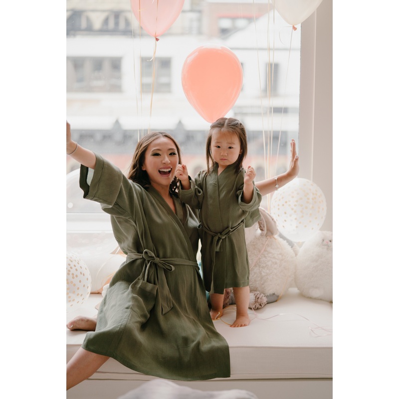 Georgette Kids Robe Blush