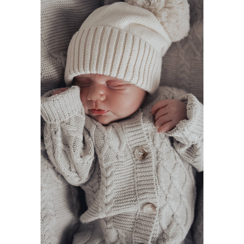 Luna + Luca Pom Beanie 0-3m