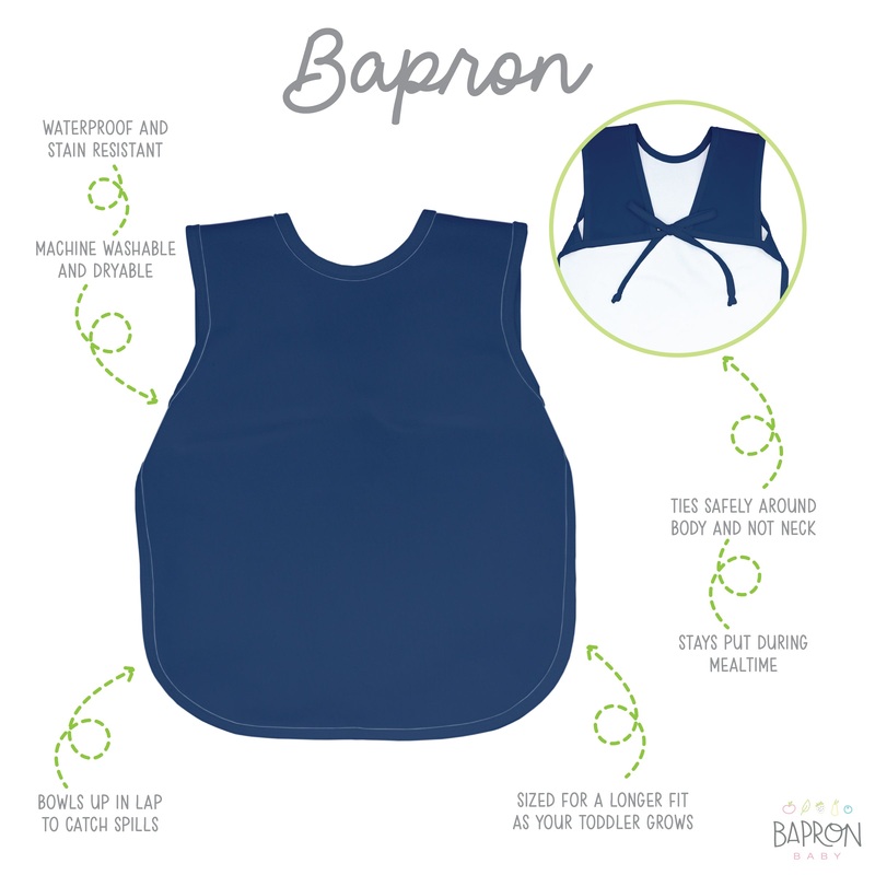 Solid Navy Minimalist Bapron Toddler (6m-3T)