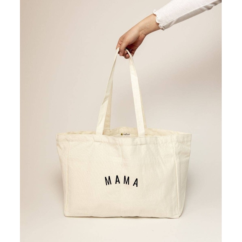 Sunflower Motherhood - Mama Canvas Tote Bag | Stylish Eco-Friendly Diaper Bag