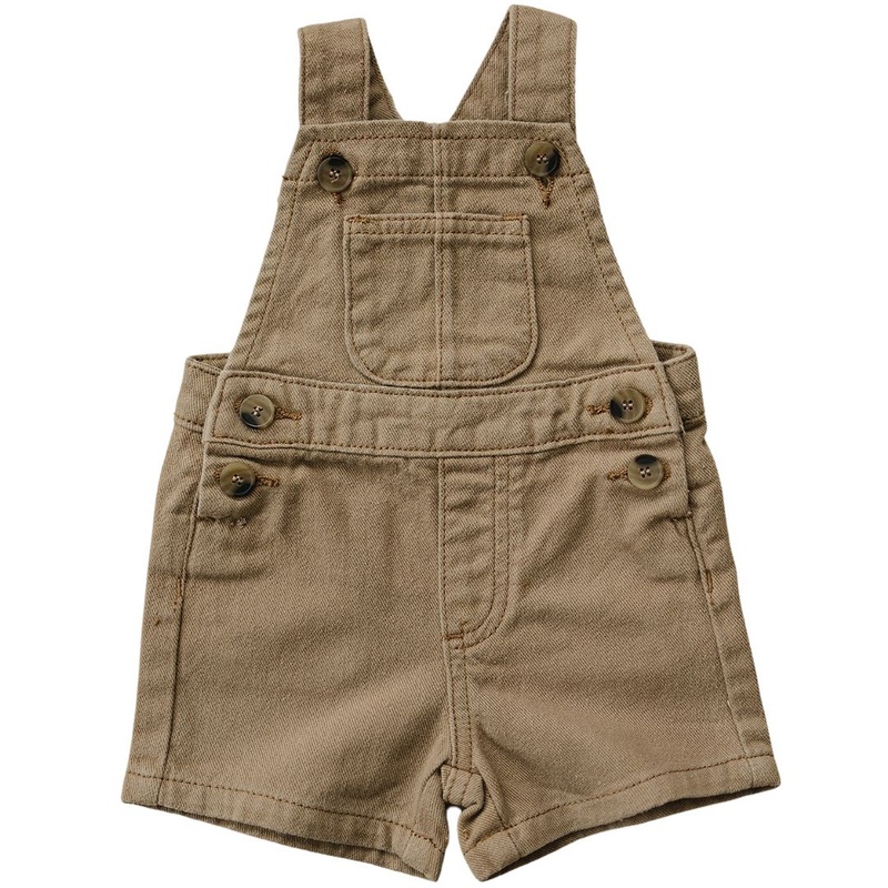 Tan Twill Overalls 0-3