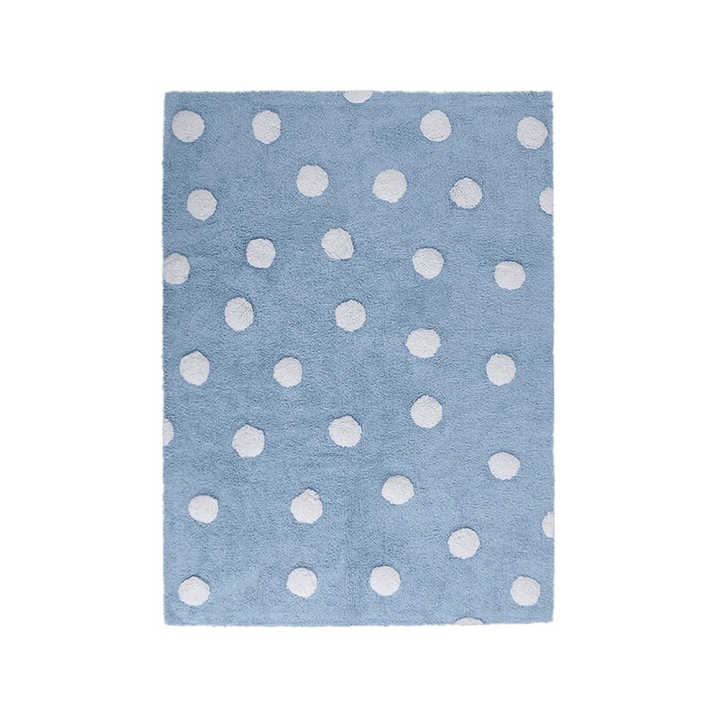 WASHABLE RUG POLKA DOTS BLUE 120 x 160 cm Blue