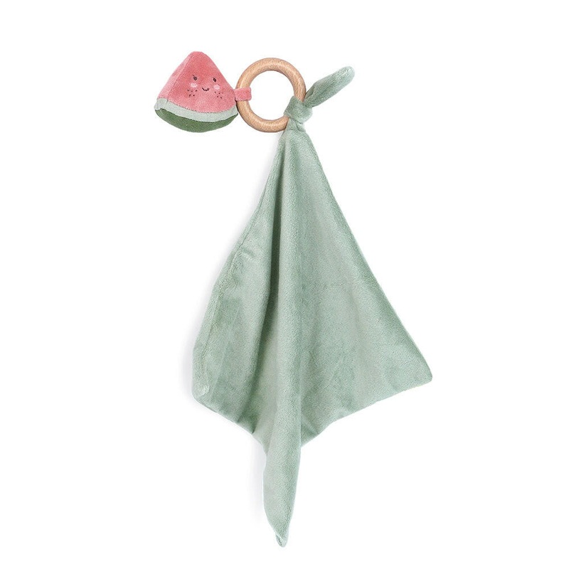WATER MELONIE WOOD TEETHER SECURITY BLANKIE