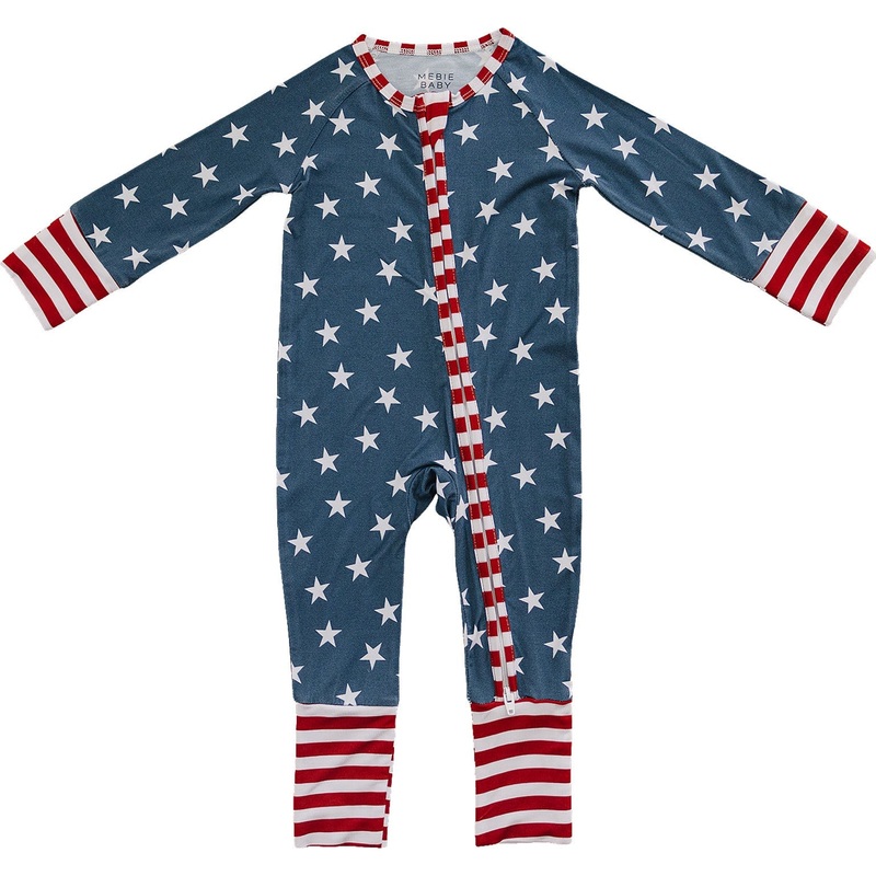 Stars + Stripes Bamboo Zipper 0-3