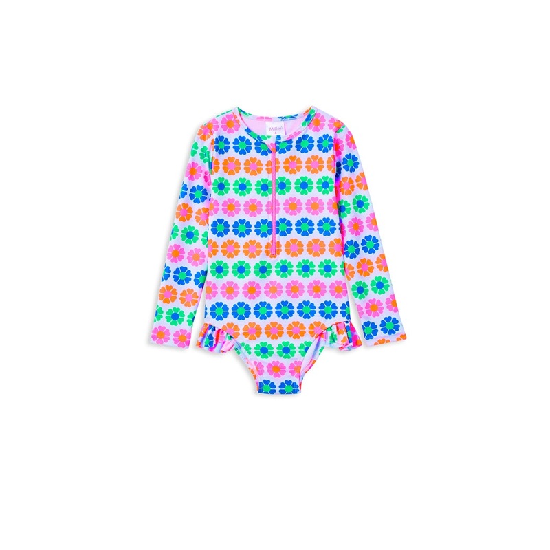Neon Fun Long Sleeve Swimsuit