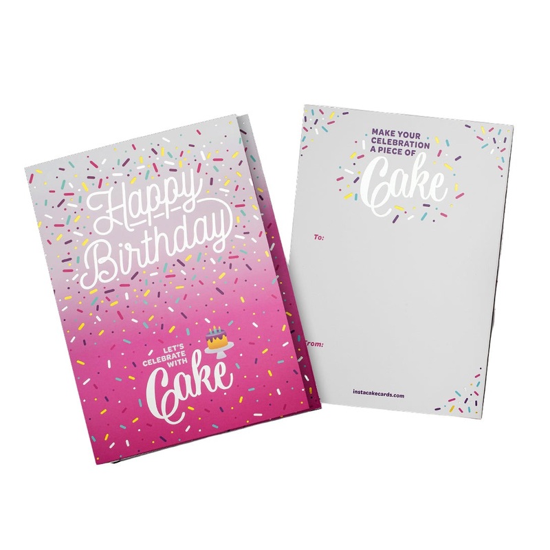 Instacake Card Happy Birthday Pink Vanilla