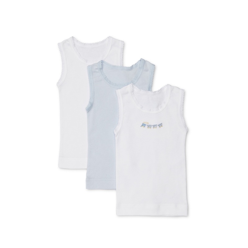 3 Pack Boys Train Singlets