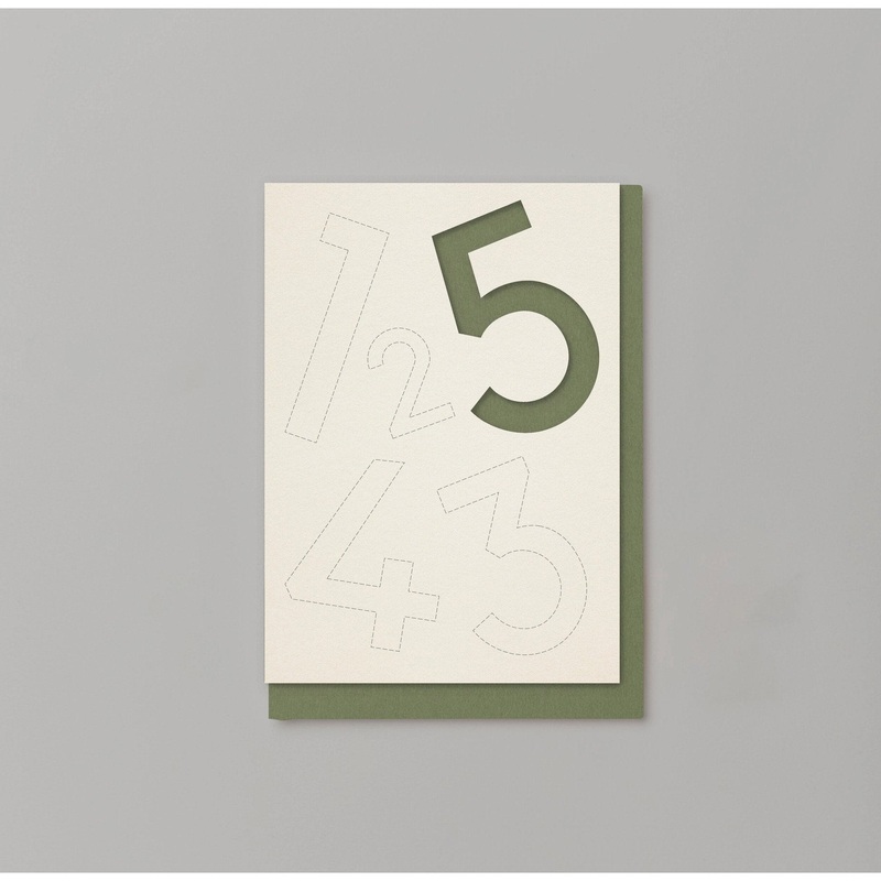 CUTOUT Number Birthday Card | 5