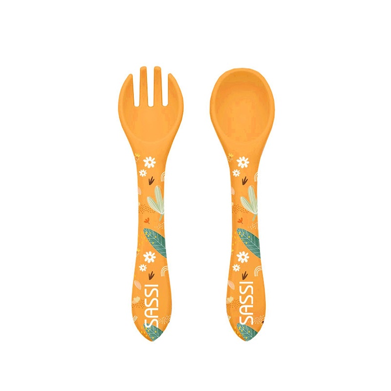 Sassi Silicone Cutlery Set Chompy The Lion