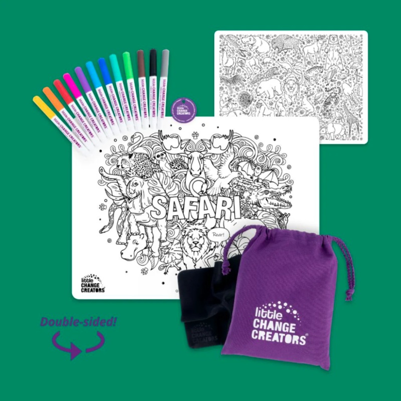 Reusable Colouring Set Safari