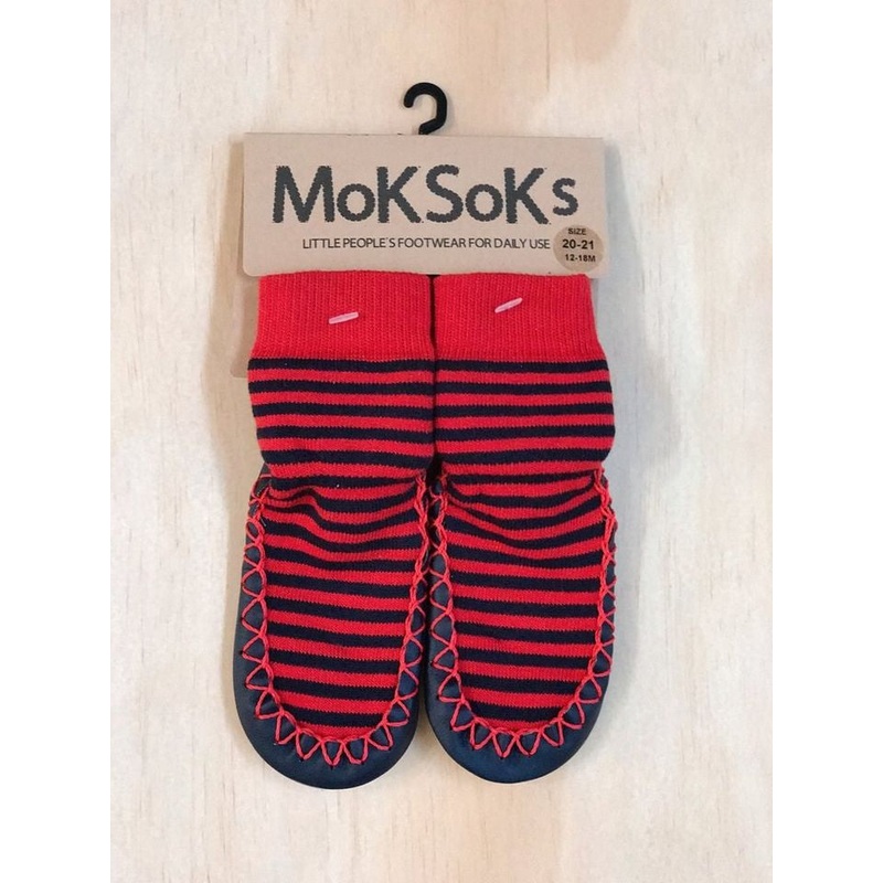 MokSoks Red/Navy Stripes